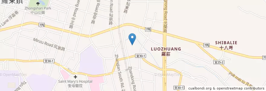 Mapa de ubicacion de 明廚百匯 en Tayvan, 臺灣省, 宜蘭縣, 羅東鎮.