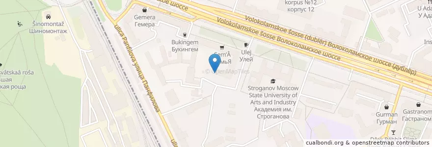 Mapa de ubicacion de ProCafe en روسیه, Центральный Федеральный Округ, Москва, Район Сокол.