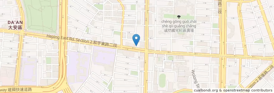 Mapa de ubicacion de 小六拉麵 en Taiwan, 新北市, Taipei, 大安區.
