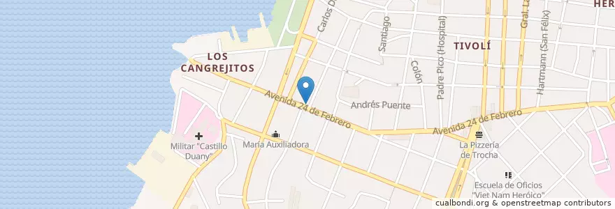 Mapa de ubicacion de Bar Las Delicias en 쿠바, Santiago De Cuba, Santiago De Cuba, Ciudad De Santiago De Cuba.