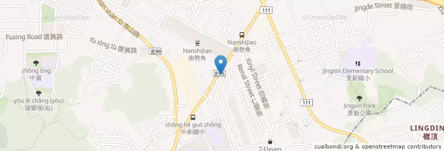 Mapa de ubicacion de o'pasta 義大利麵 en Тайвань, Новый Тайбэй, 中和區.