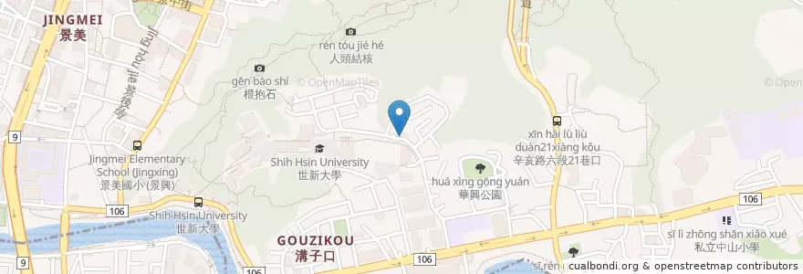 Mapa de ubicacion de 奈手捲 en تایوان, 新北市, تایپه, 文山區.