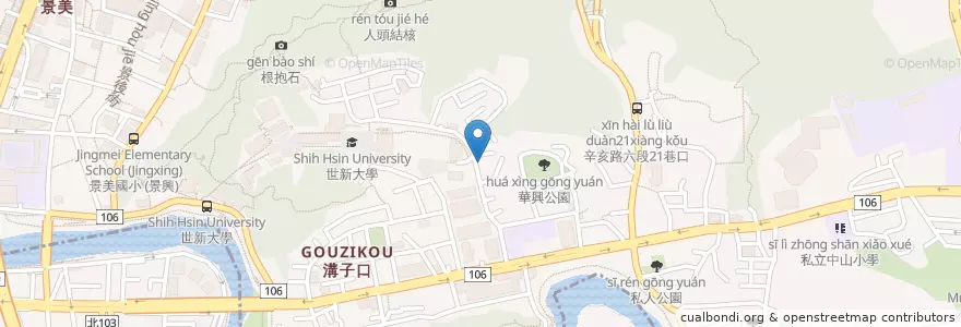 Mapa de ubicacion de MO-MO好時光 en 臺灣, 新北市, 臺北市, 文山區.