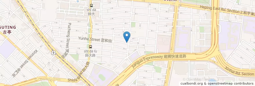 Mapa de ubicacion de 洋芋屋 en تايوان, تايبيه الجديدة, تايبيه, 大安區.