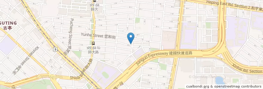 Mapa de ubicacion de 堤香義大利麵 en 台湾, 新北市, 台北市, 大安区.