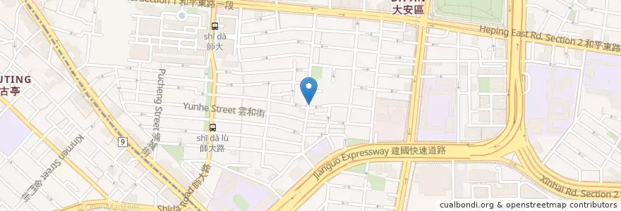 Mapa de ubicacion de 鼎記燒臘 en Taiwan, New Taipei, Taipei, Da'an District.