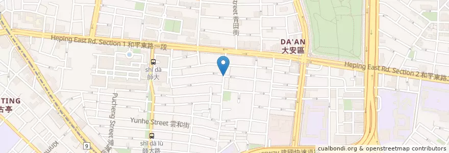 Mapa de ubicacion de 泰順街大樹下甜品攤 en Taiwan, New Taipei, Taipei, Da'an District.