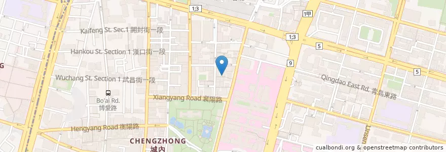 Mapa de ubicacion de 欣園海南雞飯 en 臺灣, 新北市, 臺北市, 中正區.