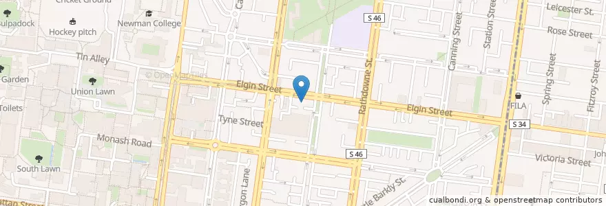 Mapa de ubicacion de Pickford Pharmacy en Austrália, Victoria, City Of Melbourne.