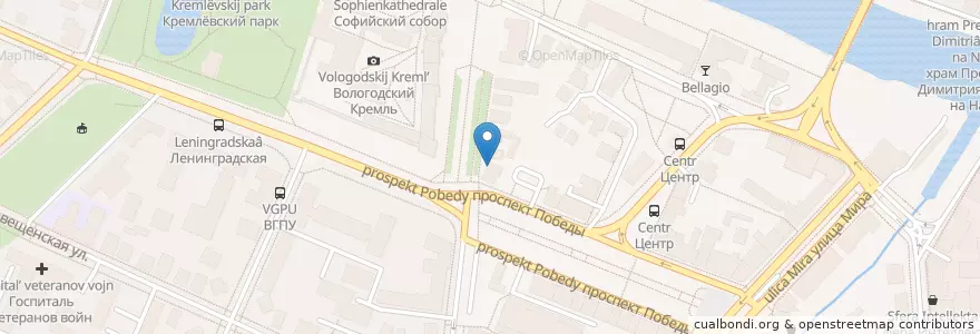 Mapa de ubicacion de Sytyi kot en Russia, Northwestern Federal District, Vologda Oblast, Vologodsky District, Vologda.