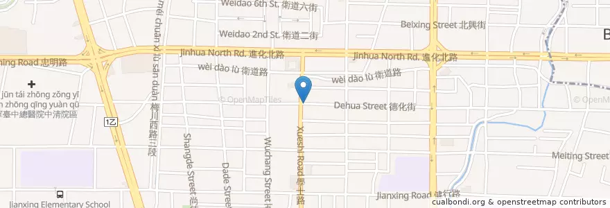 Mapa de ubicacion de 頂呱呱炸雞 en Taïwan, Taichung, 北區.