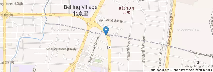 Mapa de ubicacion de 炸雞店 en Tayvan, Taichung, 北區.