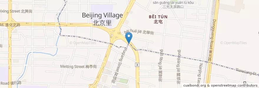 Mapa de ubicacion de 雞腿王 en Taiwan, Taichung, 北區.