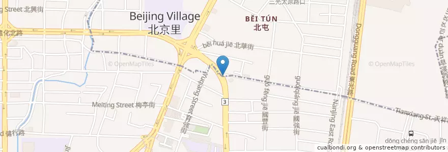 Mapa de ubicacion de 燒腊便當店 en Taiwan, Taichung, 北區.