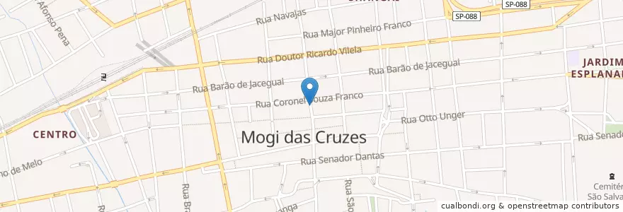 Mapa de ubicacion de Filé da Filó en 巴西, 东南部, 圣保罗, Região Geográfica Intermediária De São Paulo, Região Metropolitana De São Paulo, Região Imediata De São Paulo, Mogi Das Cruzes.