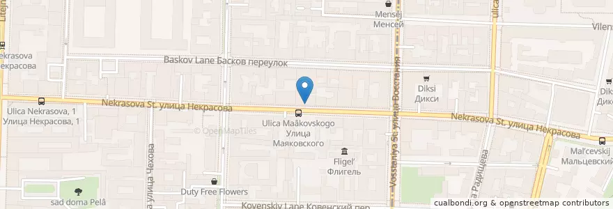 Mapa de ubicacion de Мамэле en Rusland, Северо-Западный Федеральный Округ, Oblast Leningrad, Sint-Petersburg, Центральный Район, Литейный Округ.