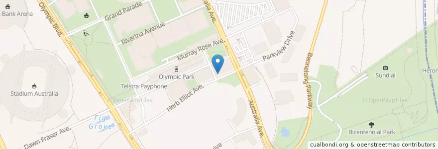 Mapa de ubicacion de Piccolo Roma en Australia, Nueva Gales Del Sur, Sydney, City Of Parramatta Council.