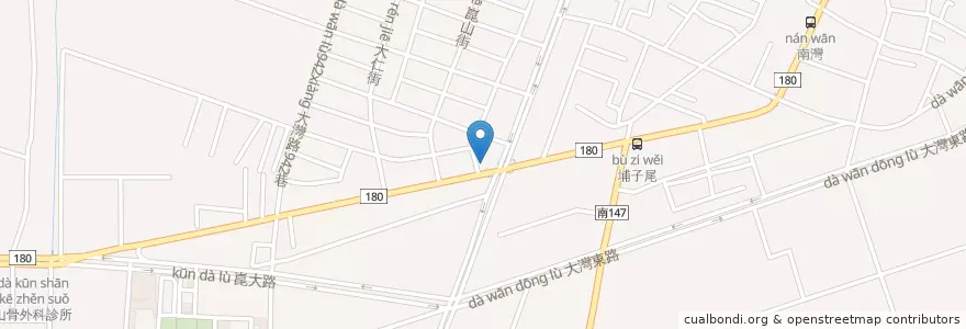 Mapa de ubicacion de 麥當勞永康大灣店 en Taiwan, Tainan, Yongkang.