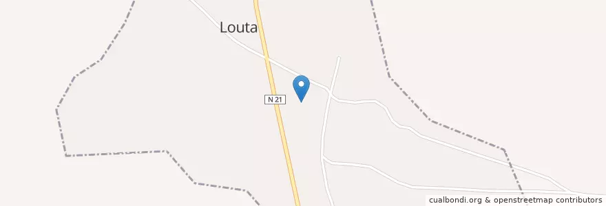 Mapa de ubicacion de Louta en Burkina Faso, Boucle Du Mouhoun, Sourou, Toéni, Louta.