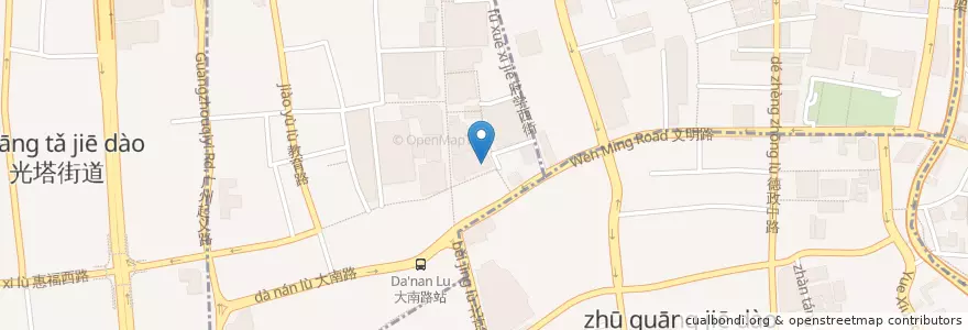 Mapa de ubicacion de 广州市十三中学初中部 en Chine, Guangdong, Canton, 越秀区, 北京街道.