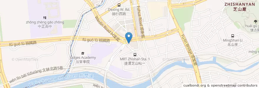 Mapa de ubicacion de 蜀漢之都麻辣燙 en تایوان, 新北市, تایپه, 士林區.