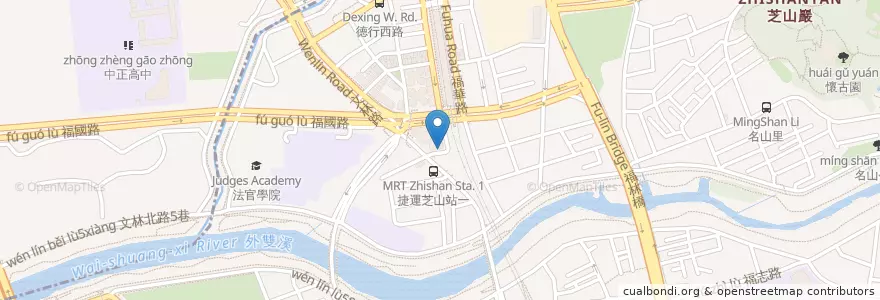 Mapa de ubicacion de 鄭文彥牙醫 en Taiwán, Nuevo Taipéi, Taipéi, 士林區.