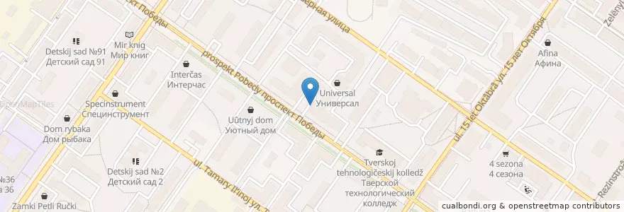 Mapa de ubicacion de Вита en Rusia, Distrito Federal Central, Óblast De Tver, Городской Округ Тверь, Калининский Район.