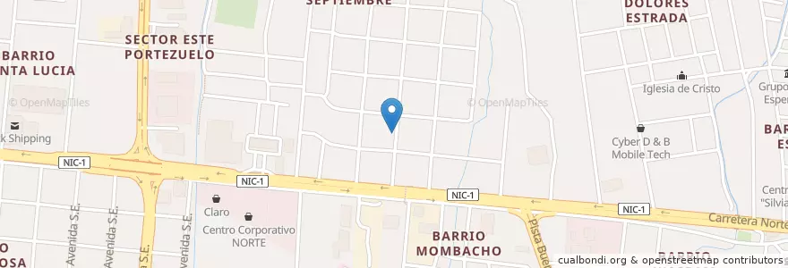Mapa de ubicacion de Heladería Eskimo en Nicaragua, Departamento De Managua, Managua (Municipio).