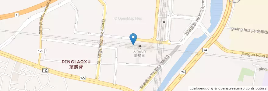 Mapa de ubicacion de 綠綠小麥 en 臺灣, 臺中市, 烏日區.