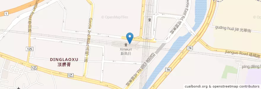 Mapa de ubicacion de 藍象廷 en تایوان, تایچونگ, 烏日區.