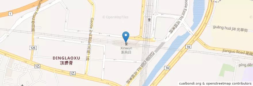 Mapa de ubicacion de 周氏蝦捲 en تايوان, تاي شانغ, 烏日區.