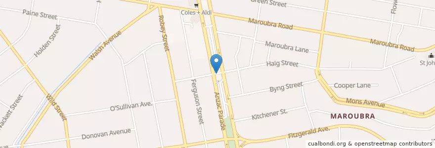 Mapa de ubicacion de Randwick City Council en Australia, New South Wales, Sydney, Randwick City Council.