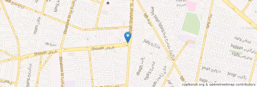 Mapa de ubicacion de چهار راه تیر دوقلو en Iran, Téhéran, شهرستان تهران, Téhéran, بخش مرکزی شهرستان تهران.