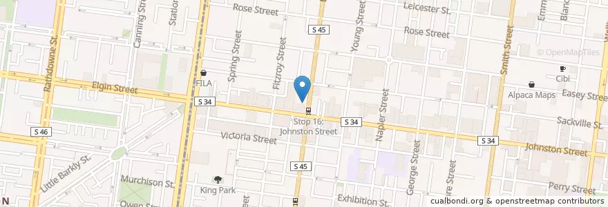 Mapa de ubicacion de Don Vincenzo en Australië, Victoria, City Of Yarra.