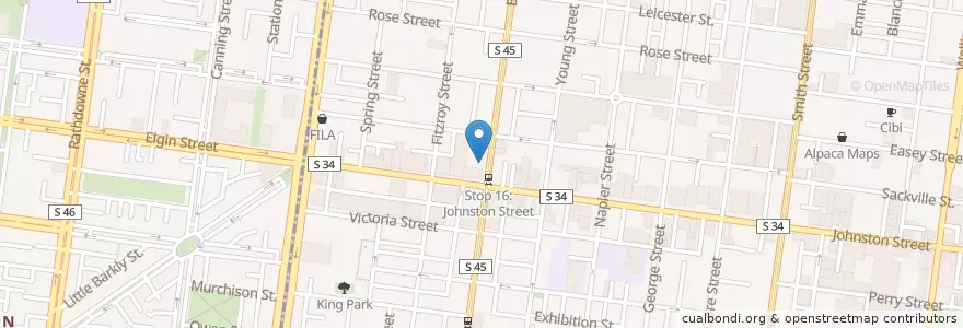 Mapa de ubicacion de Mario's en Australië, Victoria, City Of Yarra.