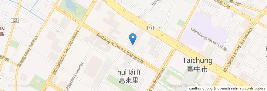 Mapa de ubicacion de 韓州豆腐鍋 en 臺灣, 臺中市, 西屯區.