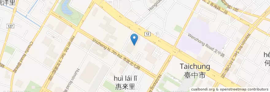 Mapa de ubicacion de 麥當勞 en تایوان, تایچونگ, 西屯區.