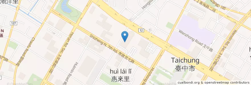 Mapa de ubicacion de 瑞記海南雞飯 en Taiwan, 臺中市, 西屯區.