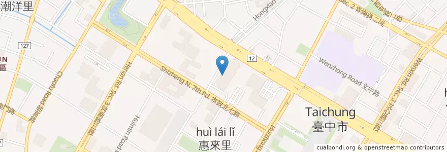 Mapa de ubicacion de ZAKUZAKU棒棒泡芙 en Taiwan, Taichung, 西屯區.