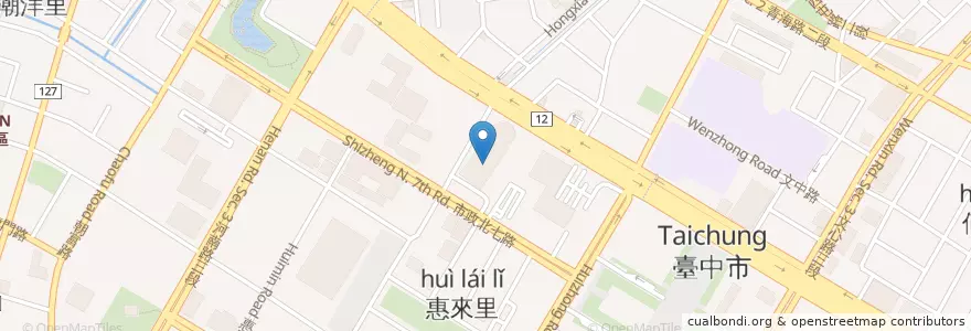 Mapa de ubicacion de 檀島茶餐廳 en Тайвань, Тайчжун, 西屯區.
