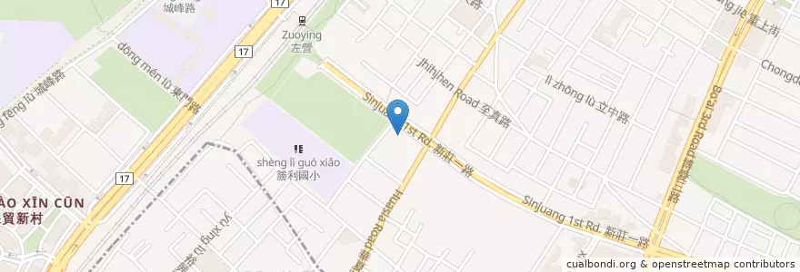 Mapa de ubicacion de 藝術莊園 en 타이완, 가오슝시, 쭤잉구.