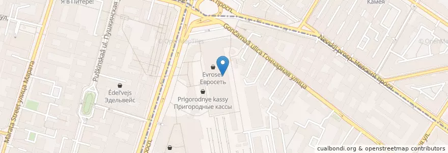 Mapa de ubicacion de The AM Bar en Russia, Northwestern Federal District, Leningrad Oblast, Saint Petersburg, Центральный Район, Округ Лиговка-Ямская.