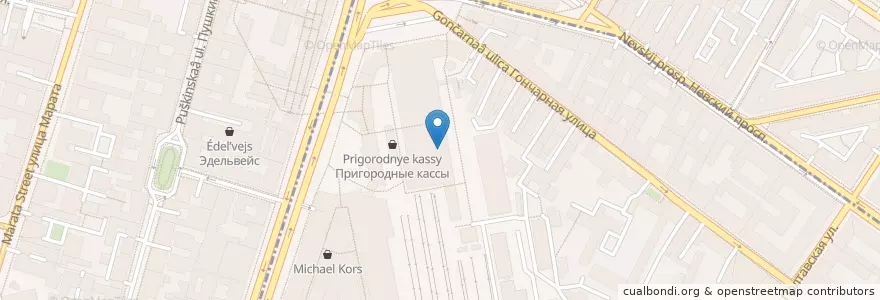 Mapa de ubicacion de Восточный банк en Russia, Northwestern Federal District, Leningrad Oblast, Saint Petersburg, Центральный Район, Округ Лиговка-Ямская.