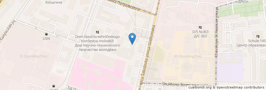 Mapa de ubicacion de МСК en روسيا, Центральный Федеральный Округ, Москва, Южный Административный Округ, Донской Район.