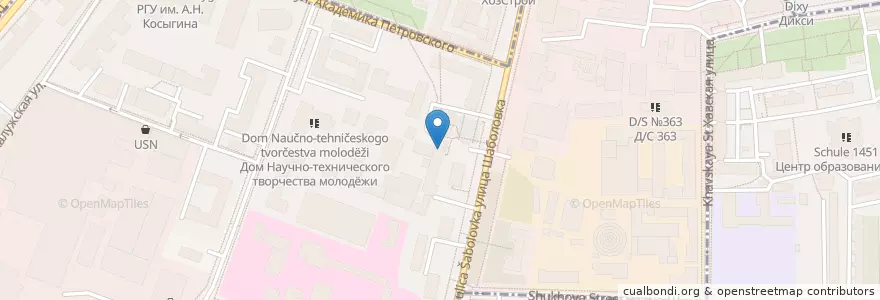 Mapa de ubicacion de Cofix en Rusia, Центральный Федеральный Округ, Москва, Южный Административный Округ, Донской Район.