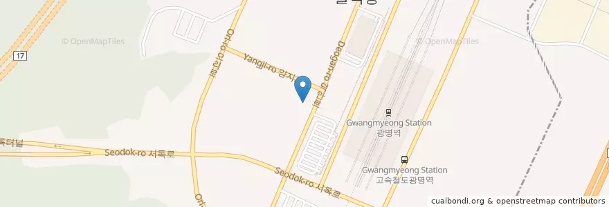 Mapa de ubicacion de 星巴克 en 韩国/南韓, 京畿道, 光明市, 萬安區.