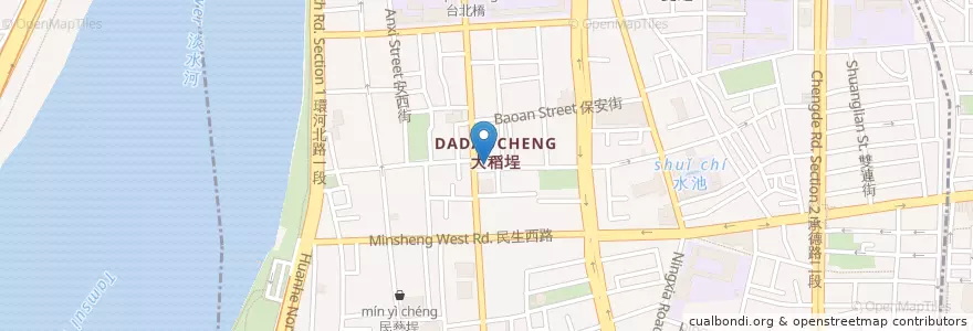 Mapa de ubicacion de Apple 203 en Taiwan, 新北市, Taipei, 大同區.