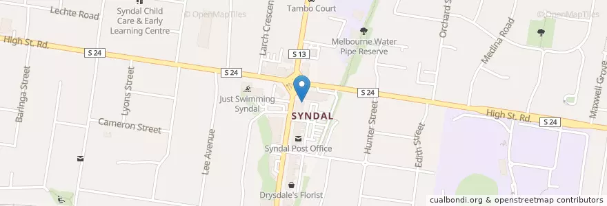 Mapa de ubicacion de Syndal Pharmacy en Australia, Victoria, City Of Monash.