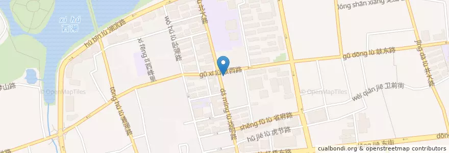 Mapa de ubicacion de 小楊生煎包 en الصين, فوجيان, 福州市, 鼓楼区.