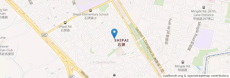 Mapa de ubicacion de 立新豆漿 en تایوان, 新北市, تایپه, 北投區.